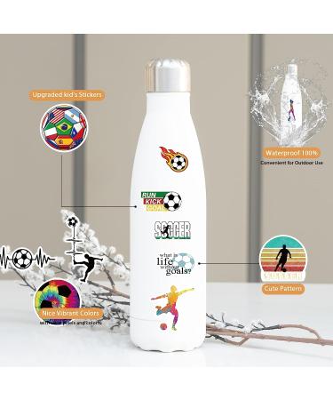 100PCS Soccer Stickers - Soccer Gifts for Teen Girls & Boys - Water Bottle Decals - Soccer Party Favors - Buy Online on GoSupps.com