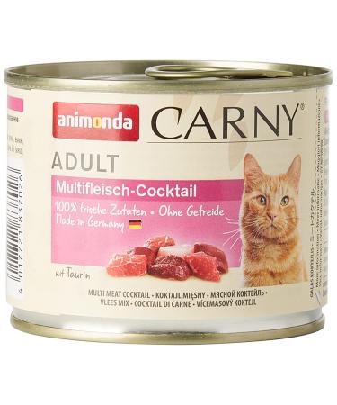 Animonda carny adult cat food wet food for adult cats multi-meat cocktail 6 x 200 g multi-meat cocktail 1 piece (6 Pack)