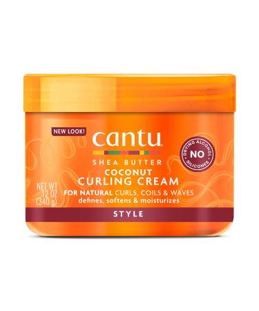 Cantu Coconut Curling Cream with Shea Butter for Natural Hair, 12 oz Coconut 12 Ounce (Pack of 1)