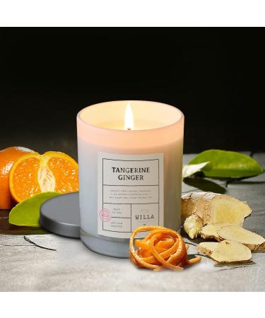 Willa Tangerine & Ginger Highly Scented Candle - All Natural Soy Wax - Made in USA with Essential Oils - 9oz Jar Candle for Home, Aromatherapy, Spa - Perfect Gift Idea - Buy Online on GoSupps.com