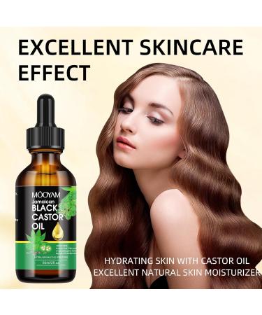 Organic Jamaican Black Castor Oil Hair Growth Oil - 100% Pure Cold Pressed Serum for Hair Face Eyelashes & Nails - Buy Online on GoSupps.com