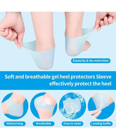 DYKOOK Heel Protectors and Support - 2 Pairs Heel Cushion Pads for Men and Women - Soft Heel Guard Insert Sleeve for Pain Relief and Blister Prevention (Blue) - Buy Online on GoSupps.com