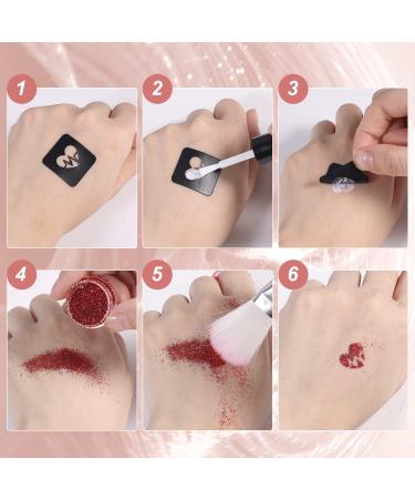 Glitter Tattoo Kit for Kids - 24 Colors, 187 Stencils, 5 Brushes - DIY Arts for Parties & Festivals - Buy Online on GoSupps.com