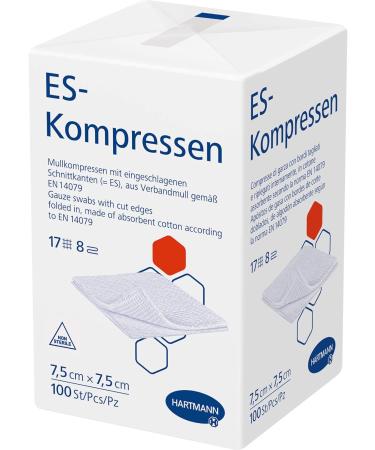 ES Compresses Non-Sterile 7.5x7.5 cm - 8-Ply 100 Pack | Quality Medical Supplies for International Shipping - Buy Online on GoSupps.com