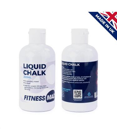 Fitness Mad Liquid Chalk - Extra Strength Sweat-Free Grip for Climbing Weight Lifting & Crossfit - 250ml Made in UK - Buy Online on GoSupps.com