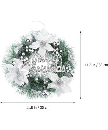 HOMSFOU 2pcs Christmas Wreath Decorative Wreath Christmas Front Door Wreath Winter Wreath Holiday Wreaths Harvest Wreath Rustic Holiday Door Wreath Xmas Reef Artificial Pvc Merry Christmas - Buy Online on GoSupps.com