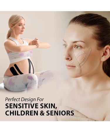 Haruto Life UP Extra Sensitive Kinesiology Tape - Dermatologically Tested, Latex Free Beige Roll for Sensitive Skin - Ideal for Injury, Pregnant Women, Office Workers & Children - Buy Online on GoSupps.com