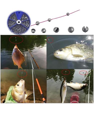 205Pcs Split Shot Fishing Weights Sinkers Assortment | 5 Sizes 0.2/0.3/0.4/0.6/0.8g Round Line Sinker Set - Buy Online on GoSupps.com