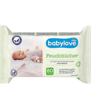 Babylove wet wipes and co (10x 80 wipes Aleo Vera & Chamomile wipes) 10x 80 wipes Aleo Vera & Chamomile wipes