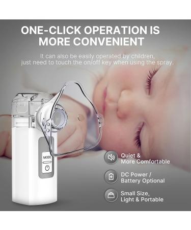 Portable Nebulizer Machine for Kids & Adults - 2 Modes Handheld Mesh Nebulizer for Travel & Household Use - Cool Mist - All Accessories Included - Gray - Buy Online on GoSupps.com