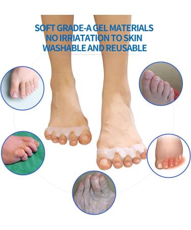 Niupiour Silicone Gel Toe Spacers - Bunion Corrector 6-Pack for Men and Women - Toe Separators for Pedicure and Foot Pain Relief - Buy Online on GoSupps.com