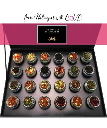 Hallingers Tea Deluxe Selection | 24 Varieties Gift Set - Vegan & Gluten-Free | Perfect for Mother's Day Father's Day & New Year's Celebrations - Buy Online on GoSupps.com