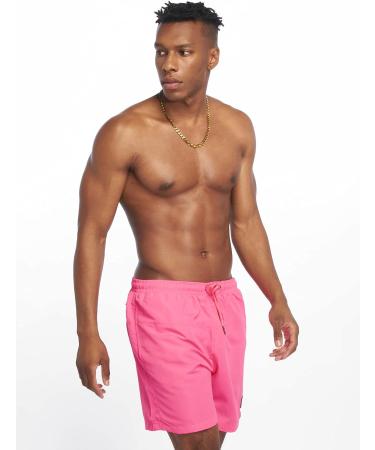 Urban Classics Men's Swimming Trunks | Quick-Dry Block Swim Shorts in Neon Pink | Sizes XS-5XL Available - Buy Online on GoSupps.com