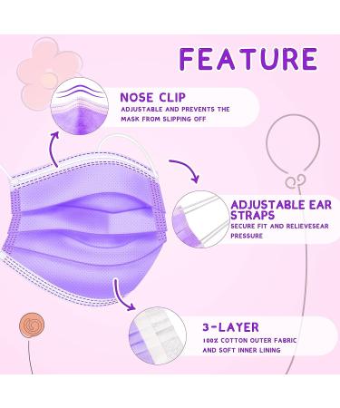 Rasav Kids Disposable Face Masks 100Pcs - Colorful & Cute 3 Ply Breathable Masks for Children - Girls & Boys - Buy Online on GoSupps.com