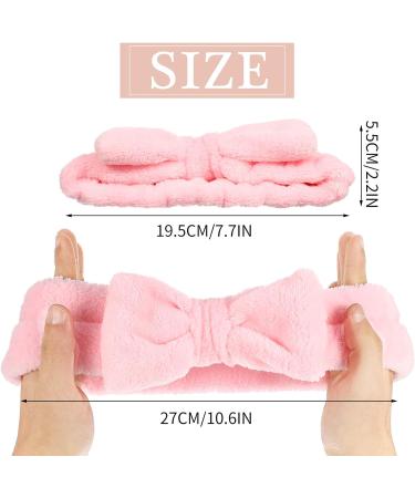 GOTH Perhk 4 Pack Spa Bowknot Hair Bands Coral Fleece Makeup Headband Elastic Head Wrap for Washing Face Shower Yoga Sports Skincare(Beige Pink Blue Navy Blue) - Buy Online on GoSupps.com
