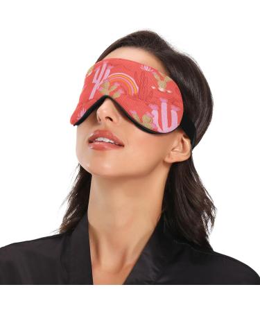 Light Blocking Cute Desert Cowgirl Sleep Mask | Adjustable Eye Mask for Travel & Naps | Soft & Lightweight Blindfold for Men & Women - Buy Online on GoSupps.com