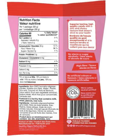 Healthy Hippo Low Sugar Gummies - Swedish Hippos 50g Pack of 12 - Buy Online on GoSupps.com