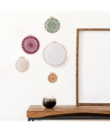 Caydo 5-Piece Embroidery Hoop Set - Plastic Circle Cross Stitch Hoops for Crafts, Sewing, Ornaments - 3 inch to 8 inch - Buy Online on GoSupps.com