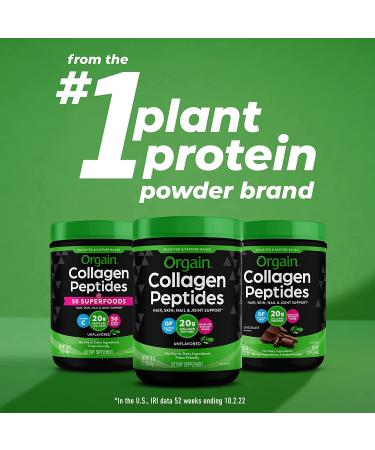 Orgain Hydrolyzed Collagen Peptides Powder - 20g Chocolate Collagen Supplement for Hair, Skin, Nails & Joints - Paleo & Keto Friendly - 1lb Pack - Buy Online on GoSupps.com