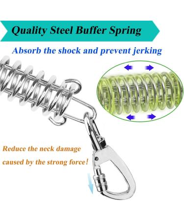 ZENGSUSU Heavy Duty Stainless Steel Dog Chains for Outside 16ft Tie Out Cable with Swivel Hook for Medium or Large Dogs Chew Proof Dog Lead for Yard or Camping - Buy Online on GoSupps.com