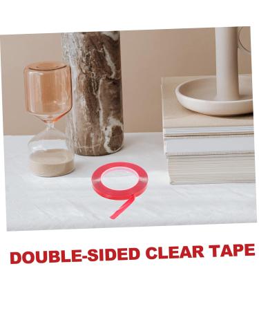 NUOBESTY 4 Rolls Transparent Double-sided Tape Press on Nails Adhesive Nail Art Showing Tape Hanging Poster Tape Nail Display Holders Rug Tape No Trace Color Card Red No Substrate Acrylic - Buy Online on GoSupps.com