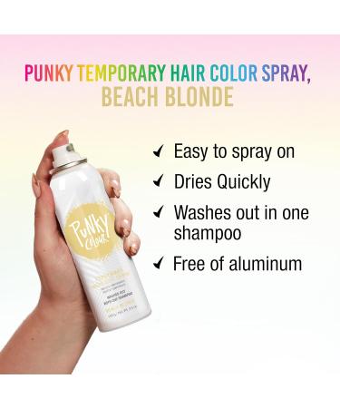 Punky Temporary Hair Highlight Spray Beach Blonde 3.5 oz 1-Pack 3.5 Ounce (Pack of 1) Beach Blonde - Buy Online on GoSupps.com
