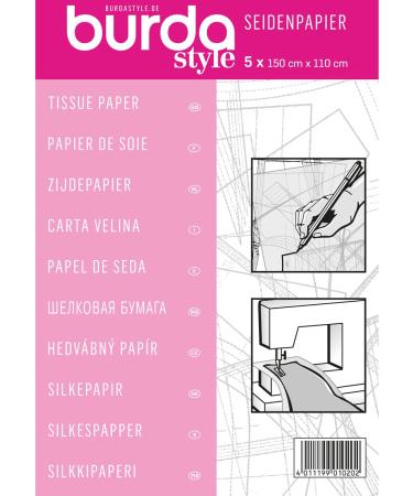 Burda 2Gtis | Dressmakers Tissue Paper | 110 x 150 cm  One Size  Pink