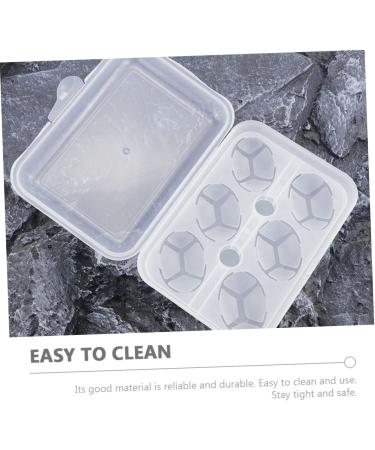 GLEAVI Box Pressure-proof Egg Carton Refrigerator Fridge Plastic Serving Tray Transparent Egg Tray Egg Rack White 24X14CM - Buy Online on GoSupps.com