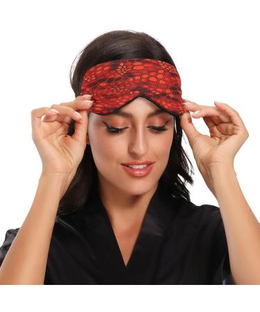 Light Blocking Red Camouflage Sleep Mask | Adjustable Soft Eye Cover for Men & Women | Perfect for Travel & Naps - Buy Online on GoSupps.com