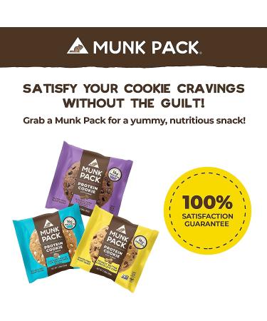 Munk Pack Protein Cookies - Vegan, Gluten-Free, 16g Protein, 6-Pack Variety Snack - Buy Online on GoSupps.com
