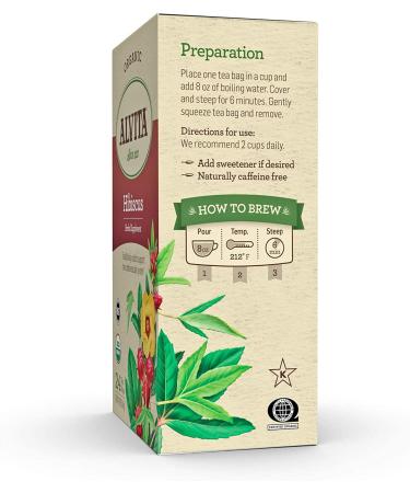 Alvita Organic Hibiscus Tea - 24 Premium Herbal Tea Bags | Tart Flavor & Floral Aroma - Buy Online on GoSupps.com