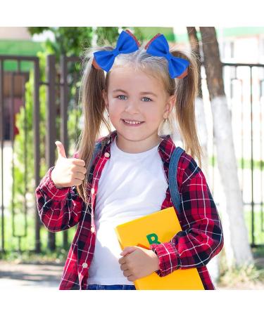 Teacher Hair Clips Pencil Bows Hair Clips for Back to School | School Hair Accessories Strong Hold Claw Clips for Kindergarten Students Cheerleader Girls Blue - Buy Online on GoSupps.com