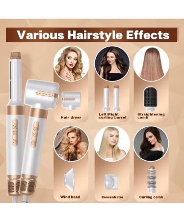 Air Styler 7 in 1 - High-Speed 11000 RPM Hair Dryer & Brush Set with 7 Attachments for Drying Curling Volume & Scalp Massage - International Shipping Available - Buy Online on GoSupps.com