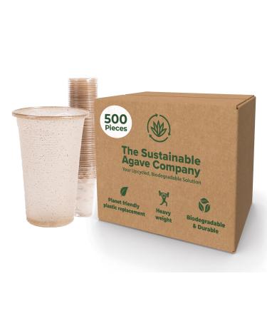Sustainable Agave Co - Agave Fiber Cups - Plastic-Free Biodegradable Compostable Plant-Based - Clear 12 Ounce - 500 Count - Buy Online on GoSupps.com