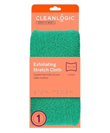 Clean Logic Stretch Bath & Shower Cloth (Assorted Colors) (3 Pieces)- Pack of 1.