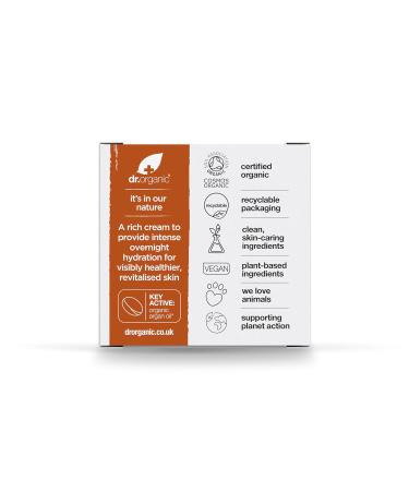 Dr Organic Moroccan Argan Oil Night Cream 50ml - Hydrating Anti-Aging Moisturizer | Best International Shipping - Buy Online on GoSupps.com