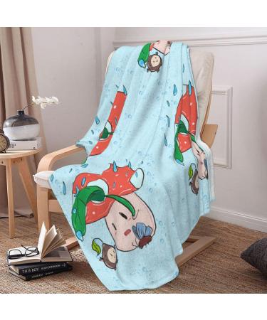 YYHHAOFA Sunflower Seeds and Mushroom Picture Flannel Blanket 66x90 in Normal : Skin-Friendly Warm and Comfortable Easy Care and Durable Black normal - Buy Online on GoSupps.com