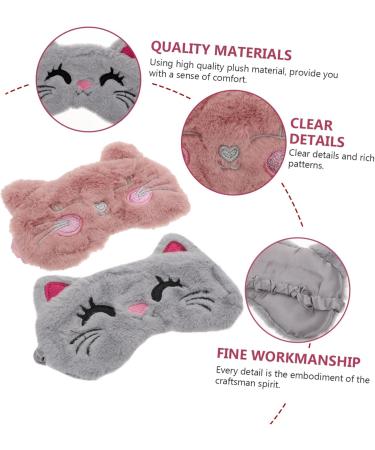 GLEAVI Kids Animal Sleep Mask 4 Pcs - Adjustable Eye Cover for Children - Rabbit & Panda Night Blindfolds - Plush Goggle Protection - Portable Sleep Aid - Assorted Colors - Buy Online on GoSupps.com