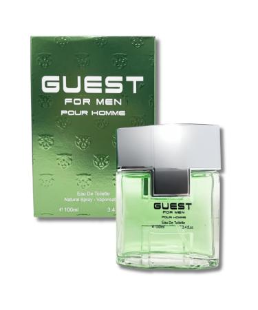 Guest for Men Pour Homme Eau de Toilette Citrus Aromatic fragrance for men. 3.4 Fl. Oz