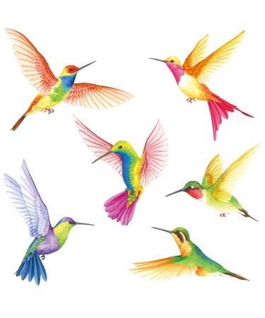 DECOWALL BA-4002 Hummingbirds Children's Wall Stickers Peel and Stick Removable for Children's Room Bedroom Living Room Art Wall Pictures