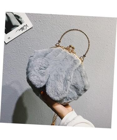 Alipis 2 Pcs Single Shoulder Bag Crossbody Bag Metal Chain Bag Plush Bag Handbag Fur Bag Messenger Bag Wild - Buy Online on GoSupps.com