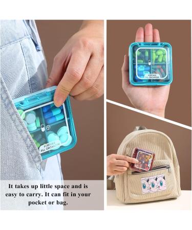 Berglander Travel Pill Organizer (Pack of 3) | Waterproof & Portable Medicine Case - 4 Compartments for Daily Vitamins & Fish Oil - Buy Online on GoSupps.com
