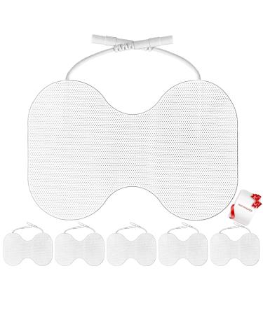 TENS Unit Replacement Pads - Pack of 6 Extra Large Butterfly Shaped Electrode Squares