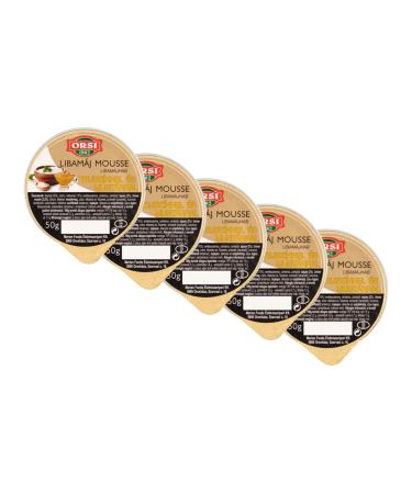 Orsi Goose Liver Mousse Double Cream and Mustard 50 g Pack of 5