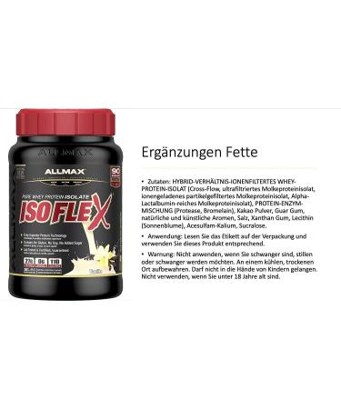 ALLMAX Nutrition Isoflex 100% Whey Protein Isolate Vanilla 2lb - Ultra-Pure Protein Supplement - Buy Online on GoSupps.com