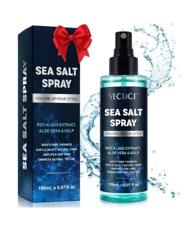 Mens Sea Salt Spray for Hair Seasalt Texture Spray for Men Texturizing Spray Thickening with Kelp Aloe Vera & Red Algae Adds Instant Volume Thickness Styling Spray-5 oz.