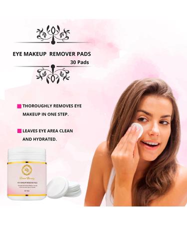 30 Count Eye Makeup Remover Pads for Waterproof Mascara & Eyeliner - Gentle Makeup Cleaner - Buy Online on GoSupps.com
