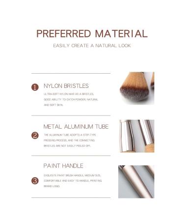 Professional 10-Piece Golden Makeup Brush Set - Premium Cosmetic Brushes for Face & Eyes - Buy Online on GoSupps.com