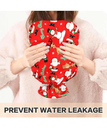 Heat Bottle 1L | Plush Warming Bag with Merry Christmas Santa Cover | Leak-Proof for Winter Sports & Outdoor Comfort - Buy Online on GoSupps.com