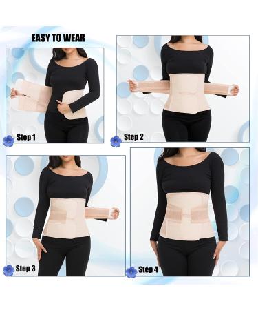 Postpartum Belly Band & Abdominal Binder | Compression Wrap Recovery Belt S/M Black - Waistline 25.5-33 - Buy Online on GoSupps.com